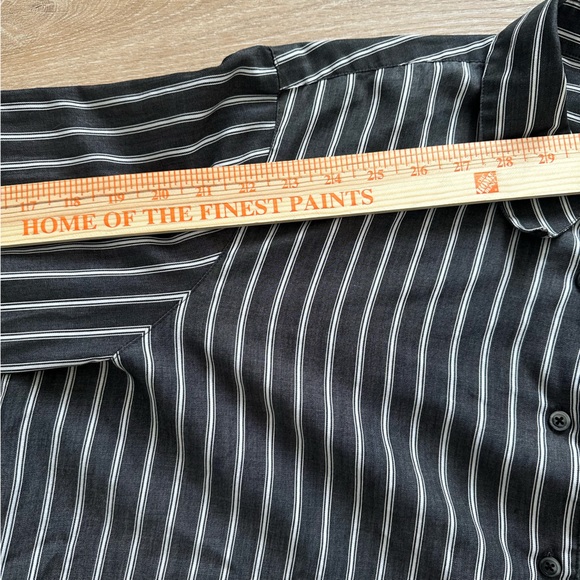 Foxcroft For Appleseeds Womens 18W Shaped Wrinkle Free Striped Long Sleeve Shirt - Picture 6 of 9